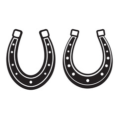 Horseshoe icon vector silhouette