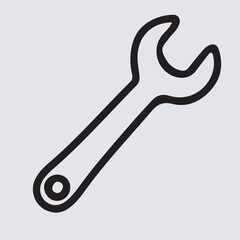 wrench  silhouette vector art illustration, wrench and screwdriver