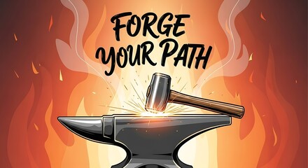 Forge Your Path - A Motivational Image of Determination and Creation.
