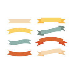 set of colorful ribbons