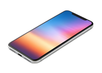 Vector illustration of a mobile phone  on white background