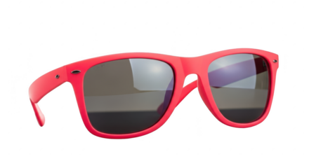 Bright pink modern sunglasses with mirrored lenses for fashion and sun protection illustration