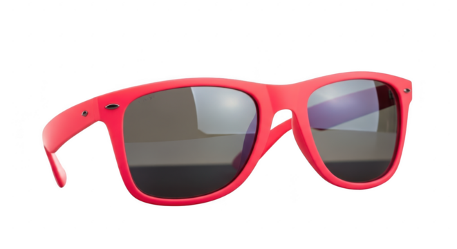 Bright pink modern sunglasses with mirrored lenses for fashion and sun protection illustration