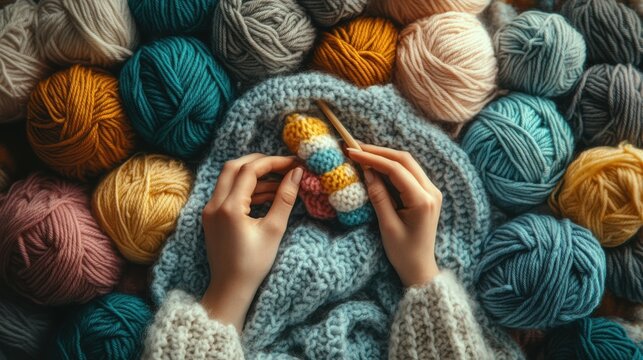 Crochet Therapy for Mindful Hands and Calm Mind, Symbolizing Slow Creativity, Emotional Balance, and Mental Wellness Through Soft Textures and Peaceful Craft Moments