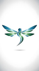 Elegant Dragonfly Logo Design - Symbol of Transformation and Grace.