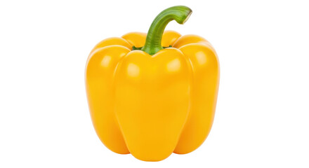 Isolated Yellow Bell Pepper Crisp Fresh and Healthy Food Ingredient for Cooking Meal Prep