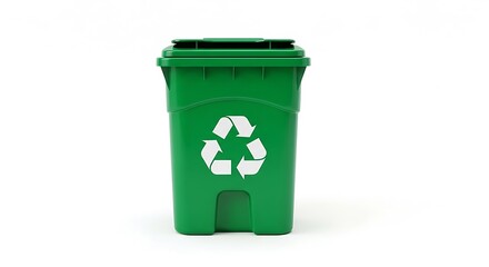 Green Recycling Bin - Sustainable Waste Management for a Cleaner Environment.