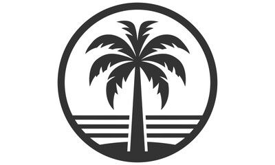 Palm tree logo vector illustration