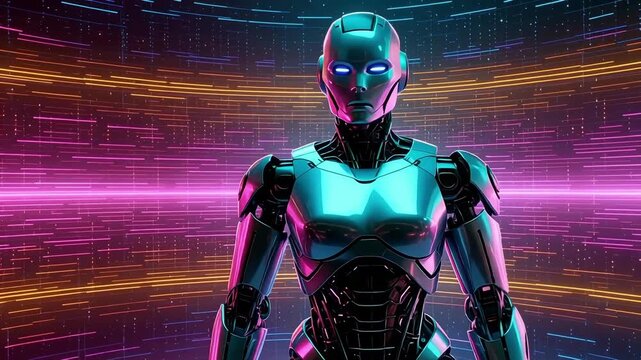 Futuristic robot ai android cybernetic intelligence technology artificial intelligence tech cyber future 3d