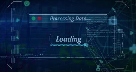 Digital data processing global network finance stock market analytics technology background - Powered by Adobe