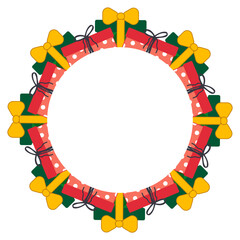 Christmas Gift Boxes Circular Frame