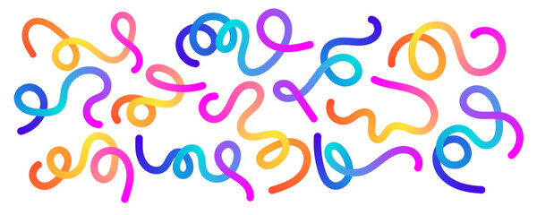 Colorful Flowing Curves Modern Neon Gradient Abstract Art for digital backgrounds, technology visuals, social media graphics, or modern design projects.