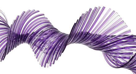 Abstract purple twisted lines design modern background art on transparent background