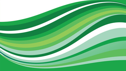 Green background featuring flowing, wavy lines in various shades of green..eps