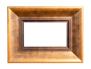 vintage horizontal very wide wooden picture frame
