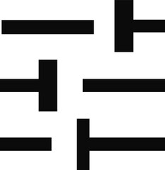 Fototapeta premium black and white font letter