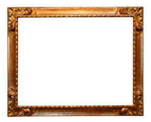 antique horizontal ornamental picture frame cutout