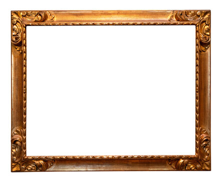 antique horizontal ornamental picture frame cutout