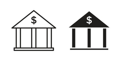 Bank icon in simple modern vector format. EPS icon pack