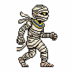 Pixel Art Mummy Monster – Wrapped Undead Retro Sprite