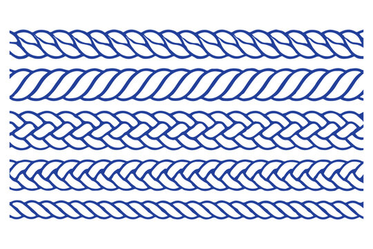 rope brush pattern. Thread pattern seamless . rope vector illustration on white background