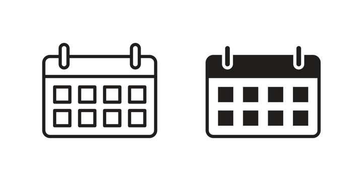 Calendar icon in simple modern vector format. EPS icon pack