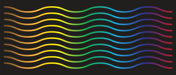 Rainbow Gradient Wavy Lines Background – Colorful Abstract Wave Pattern Design
