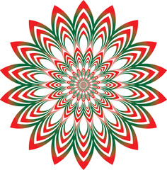 Illustration of abstract geometric flower pattern for fabric print 