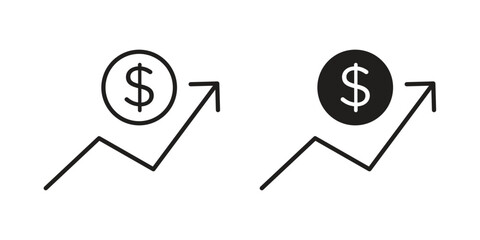 Chat arrow grow icon in simple modern vector format. EPS icon pack