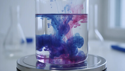Chemical Reaction Beaker | Colorful Diffusion Experiment | Science Lab Demonstration
