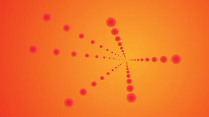 Abstract Dot Pattern in Orange: A captivating visual of vibrant dot patterns radiating outward from a central point, showcasing the seamless blend of digital art and modern design.