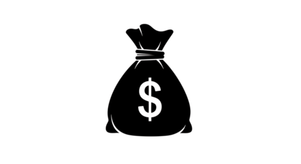 black bag isolated on white