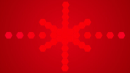 Abstract Red Snowflake Design: A vibrant, geometric snowflake rendered in a striking red hue, symbolizing winter's enchanting beauty and the magic of the holiday season.