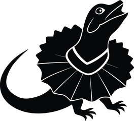 Frilled neck lizard icon design