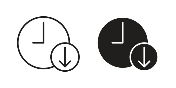 Down time icon in simple modern vector format. EPS icon pack