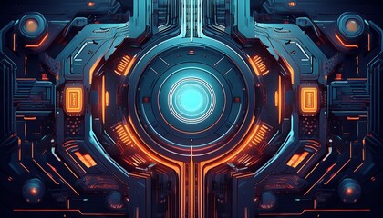 abstract ui overlay pattern digital sci fi wallpaper