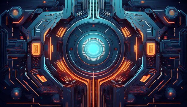 abstract ui overlay pattern digital sci fi wallpaper