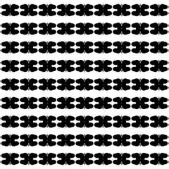 A horizontal pattern of black butterfly silhouettes on a white background, creating a bold and symmetrical stripe-like design.