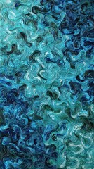 Abstract Blue Serenity: A mesmerizing, abstract artwork featuring flowing shades of aqua and teal, creating a sense of calm and movement.
