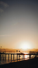 Fototapeta premium beach holiday, sunset at the sea, sea, beach