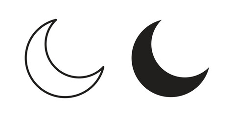 Obraz premium Moon icon in simple modern vector format. EPS icon pack