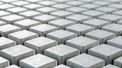 Repeating Pattern of Smooth, Rounded Gray Cubes in a Grid Formation geometric Background