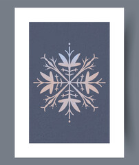 Sleek seasonal fashion featuring detailed snowflake decoration