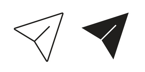 Paper plane icon in simple modern vector format. EPS icon pack