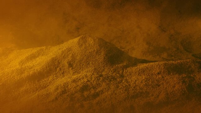 Brown Food Ingredient Powder Pile