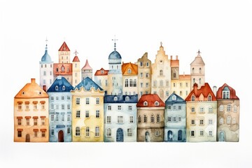 Obraz premium Building architecture painting castle.