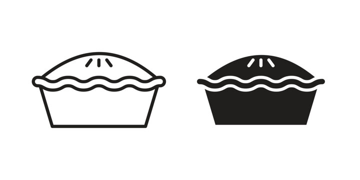 Pie icon in simple modern vector format. EPS icon pack