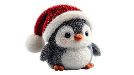 adorable toy bear with santa claus hat