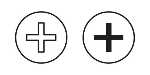 Fototapeta premium Plus icon in simple modern vector format. EPS icon pack