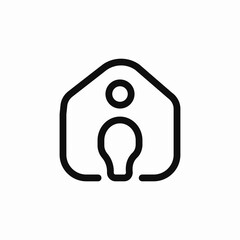 at home person icon sign vector